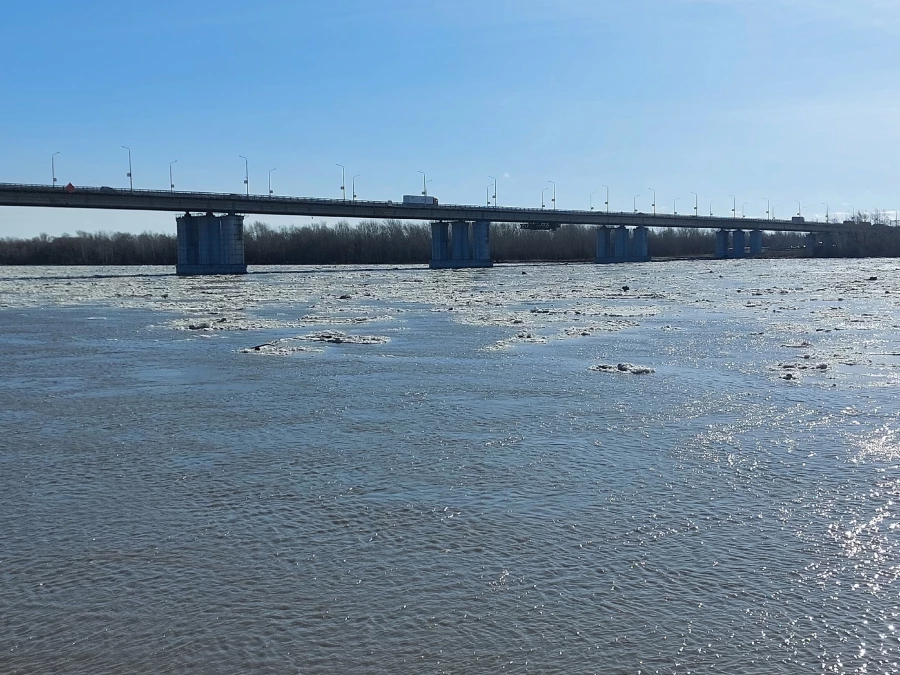 Ледоход на Оби.