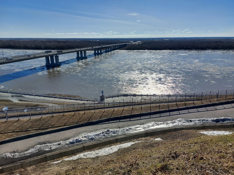 Ледоход на Оби.