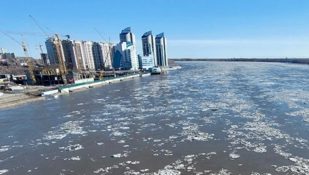 Ледоход на Оби.