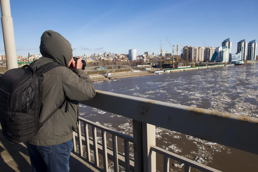 Ледоход в Барнауле, 9 апреля 2026. 