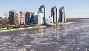 Ледоход в Барнауле, 9 апреля 2026. 