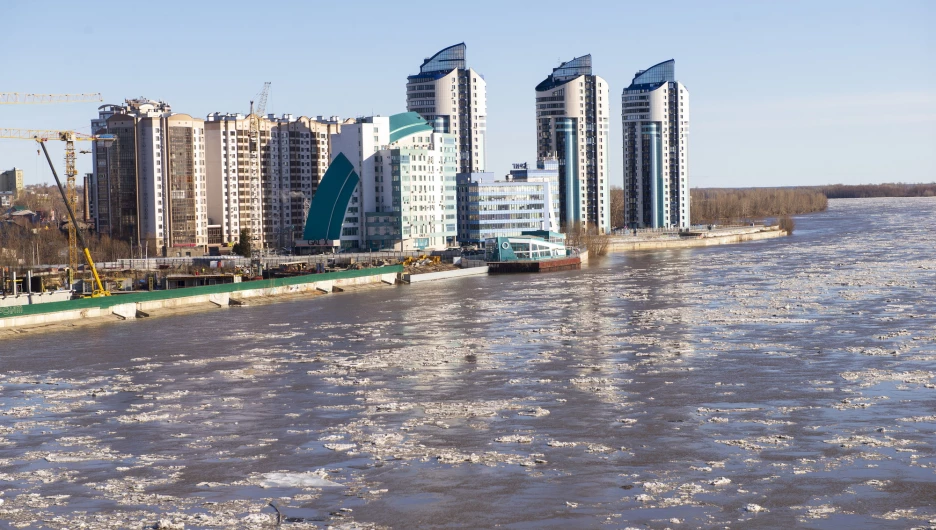 Ледоход в Барнауле, 9 апреля 2026. 