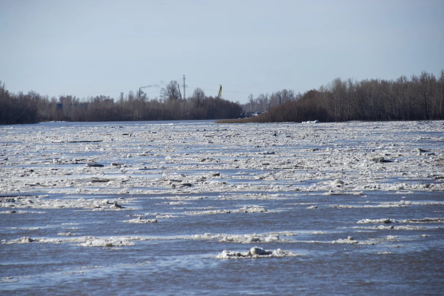 Ледоход в Барнауле, 9 апреля 2026. 