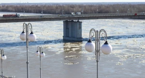 Ледоход в Барнауле, 9 апреля 2026. 