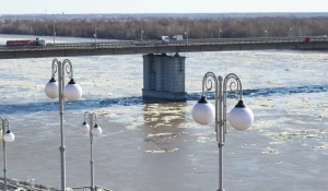 Ледоход в Барнауле, 9 апреля 2026. 