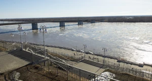 Ледоход в Барнауле, 9 апреля 2026. 