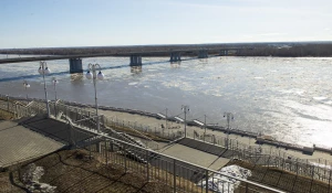 Ледоход в Барнауле, 9 апреля 2026. 