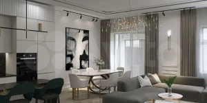 Квартира с видом на Барнаул из ванной комнаты.