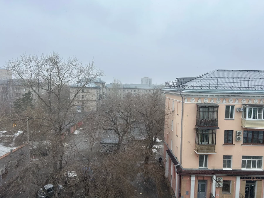 Снегопад в Барнауле 10 апреля.