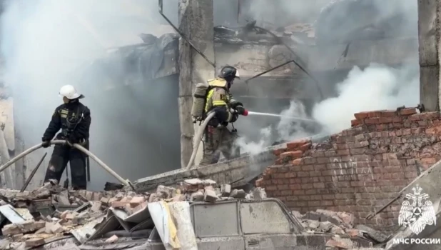 Пожар на складе пиротехники во Владикавказе.
