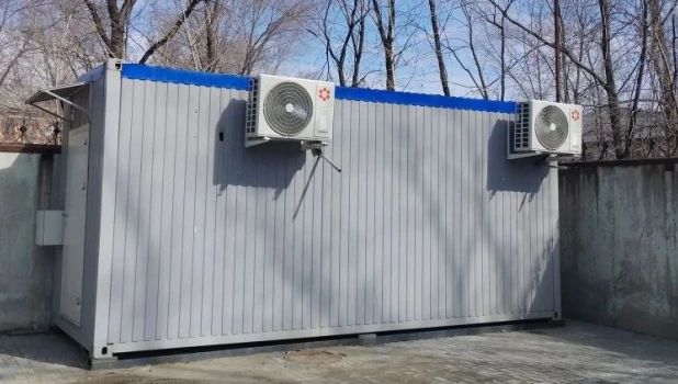 Станция контейнерного типа с оборудованием АТС «Ростелекома».