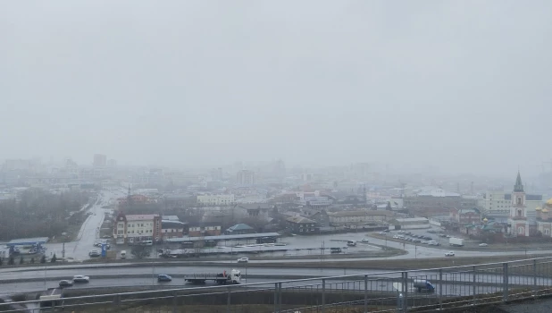 Дождь со снегом в Барнауле.