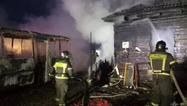 Пожар в селе Березовка