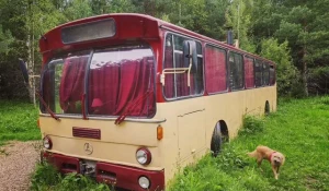 Автобус переделанный под дом 