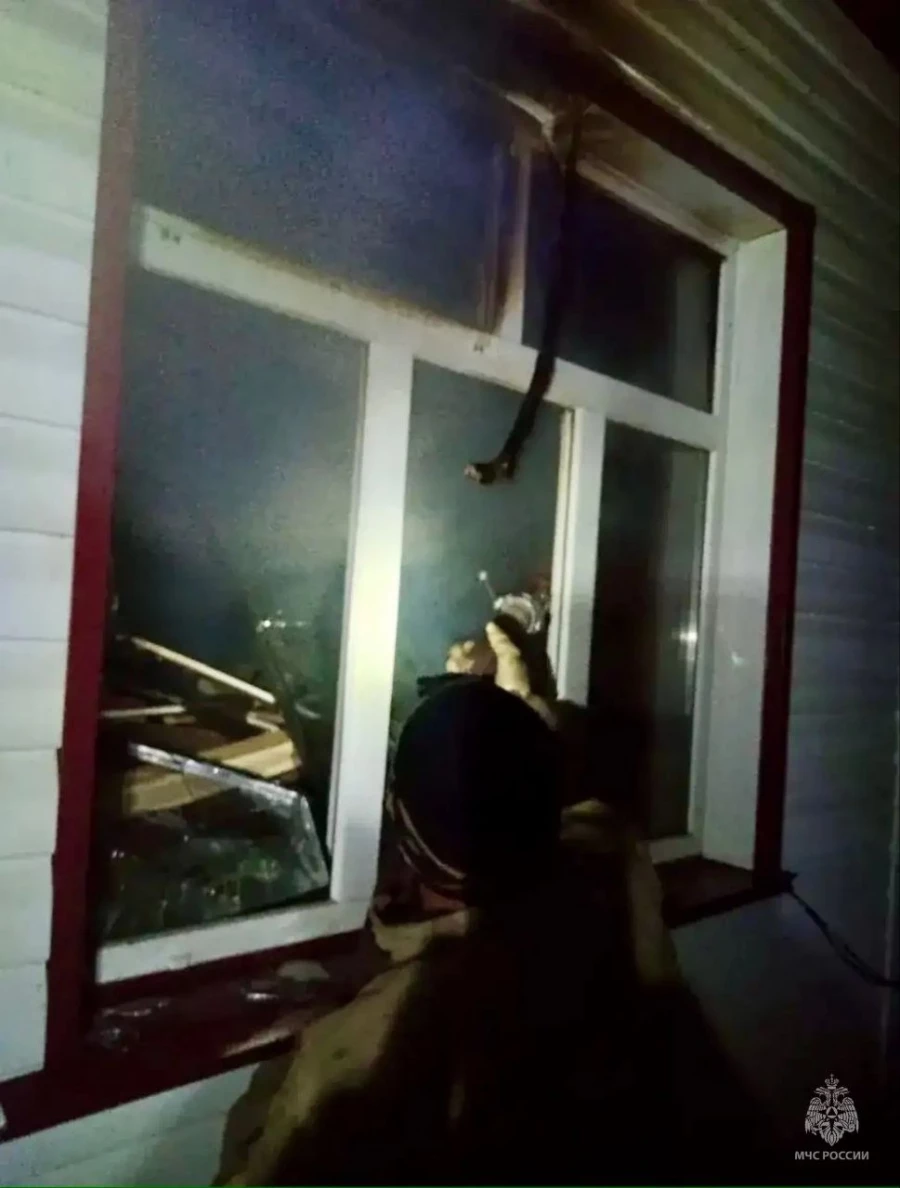 В селе Черная Курья произошёл пожар в частном жилом доме. 