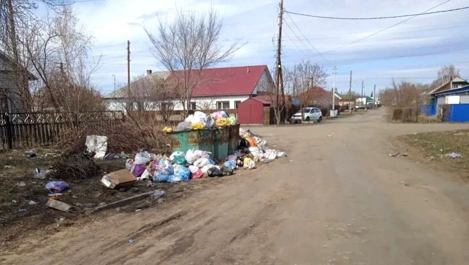 Проблема своевременного вывоза мусора в с. Кулунда Алтайского края.