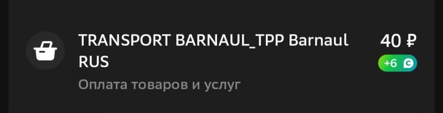Оплата поездки в автобусе.