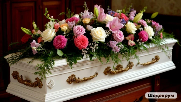 Гроб. Похороны. Цветы.
