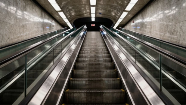 Метро. Эскалатор.