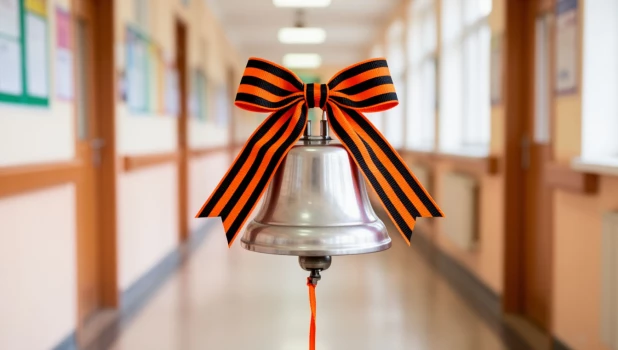 Георгиевская лента. Школьный звонок. Колокольчик