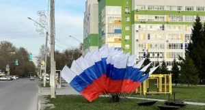 Украшенный Барнаул к 9 мая.