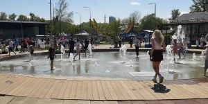 Фонтан в парке Барнаула.