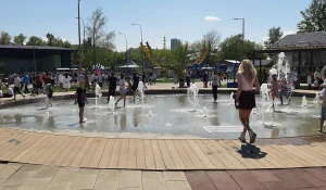 Фонтан в парке Барнаула.