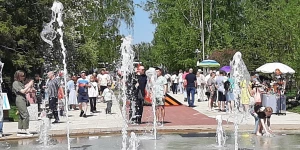 Фонтан в парке Барнаула.