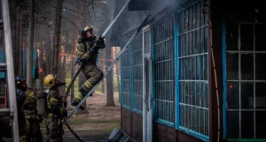 Пожар в детском лагере Барнаула. 