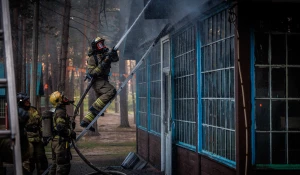 Пожар в детском лагере Барнаула. 