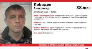 Пропал Александр Лебедев.