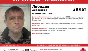 Пропал Александр Лебедев.