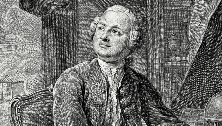 М. В. Ломоносов. Бумага, гравюра резцом. Э. Фессар и К. А. Вортман. 1757 г.