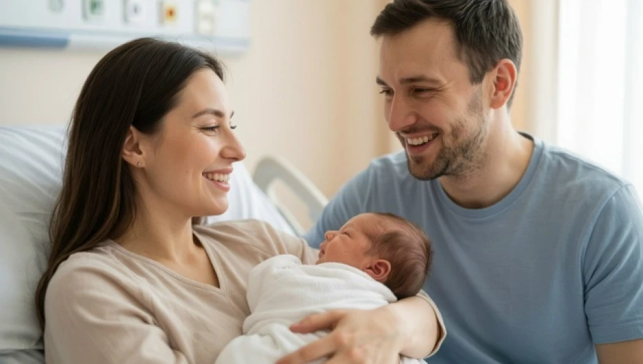 семья в роддоме