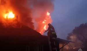 При пожаре в Бийске пострадали два человека.