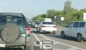 Пробка на Новосибирском тракте.