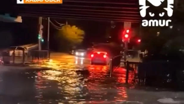 Ливень в Хабаровске.