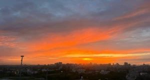 Закат в Барнауле.