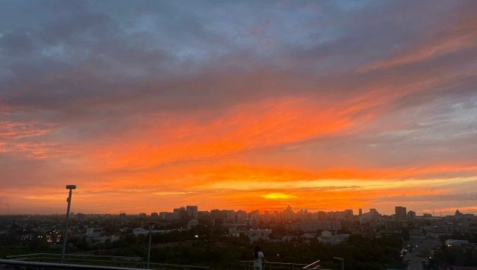 Закат в Барнауле.