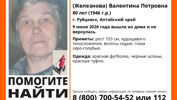 Пропала Валентина Железнова.