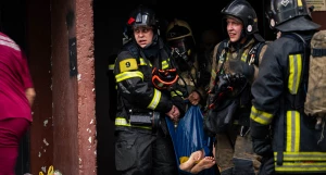Пожар на улице Петра Сухова.