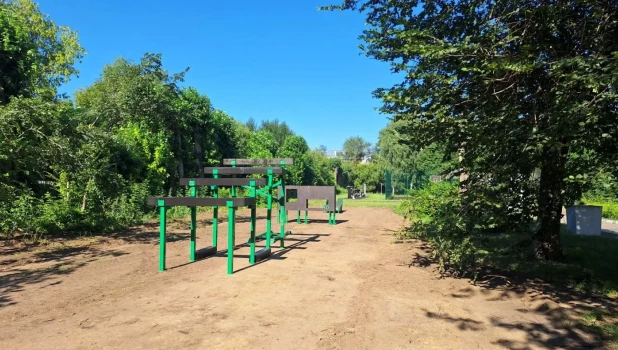 Строительство спортплощадок в Барнауле.