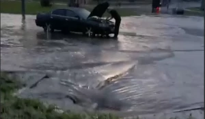 Затопление кольцевого перекрестка