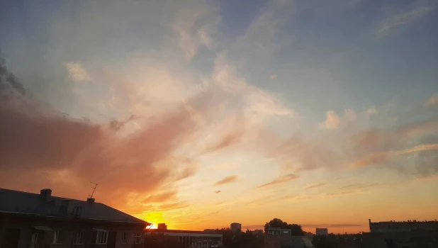 Закат над Барнаулом.