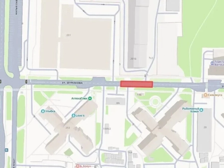 На улице Барнаула на неделю перекроют движение