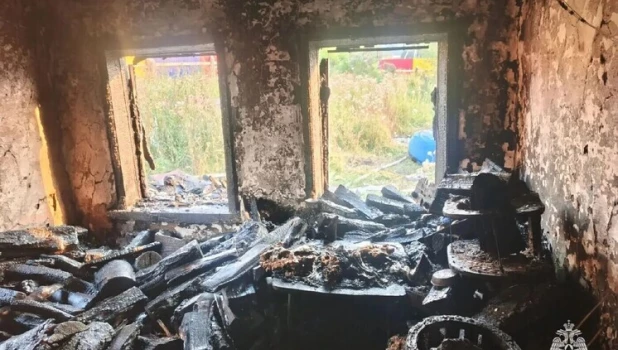 При крупном пожаре на Алтае погиб человек