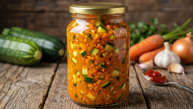 Кабачковая икра. Соленья.