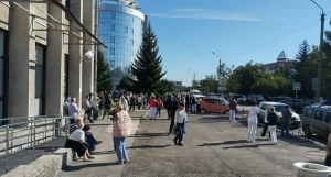 Эвакуация в диагностцентре.