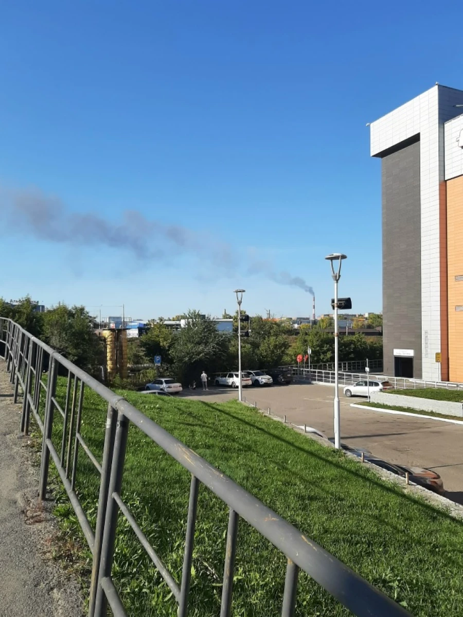 Дым в Барнауле.