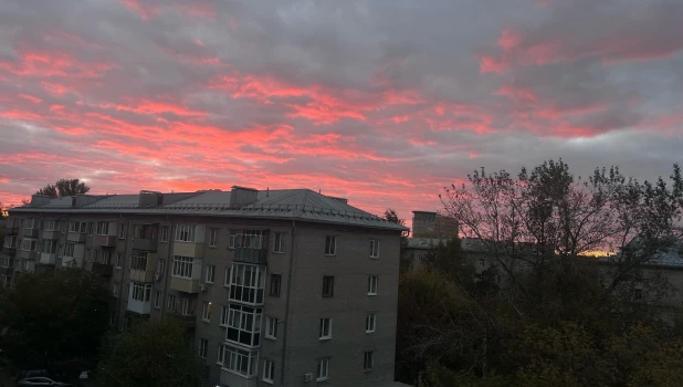 Закат в Барнауле.